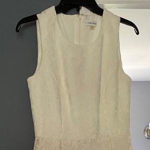 Ivory Calvin Klein wedding dress